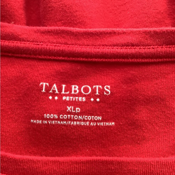 Talbots Red Long Sleeve Tee XLP - Picture 2 of 2